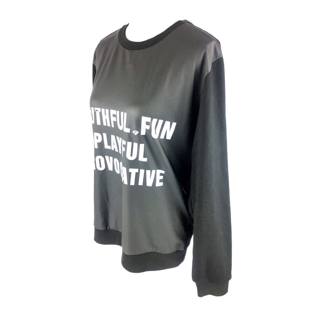 69 Slam Boys/Womens Crewneck Sweatshirt L Large‎ Black Long Sleeve Pullover - Picture 7 of 8